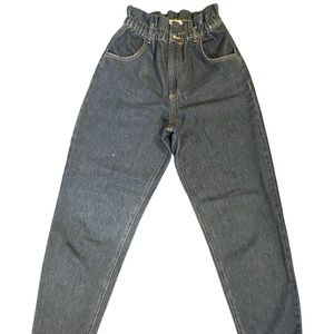 Zara Dark Blue Loose Fit Jeans